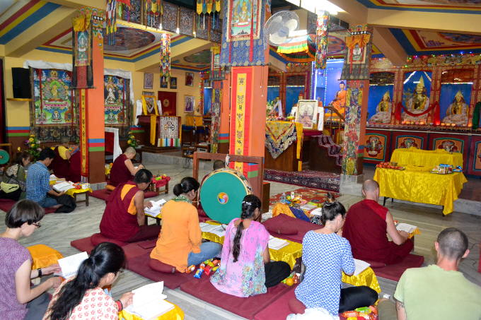 puja in main gompa